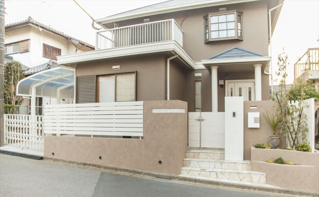 乱形石階段アプローチ施工事例