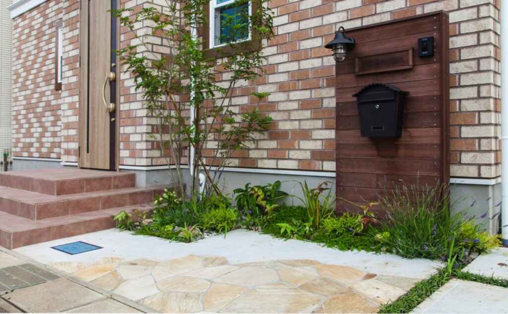 乱形石アプローチ施工事例