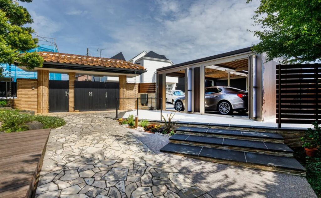 乱形石アプローチ施工事例